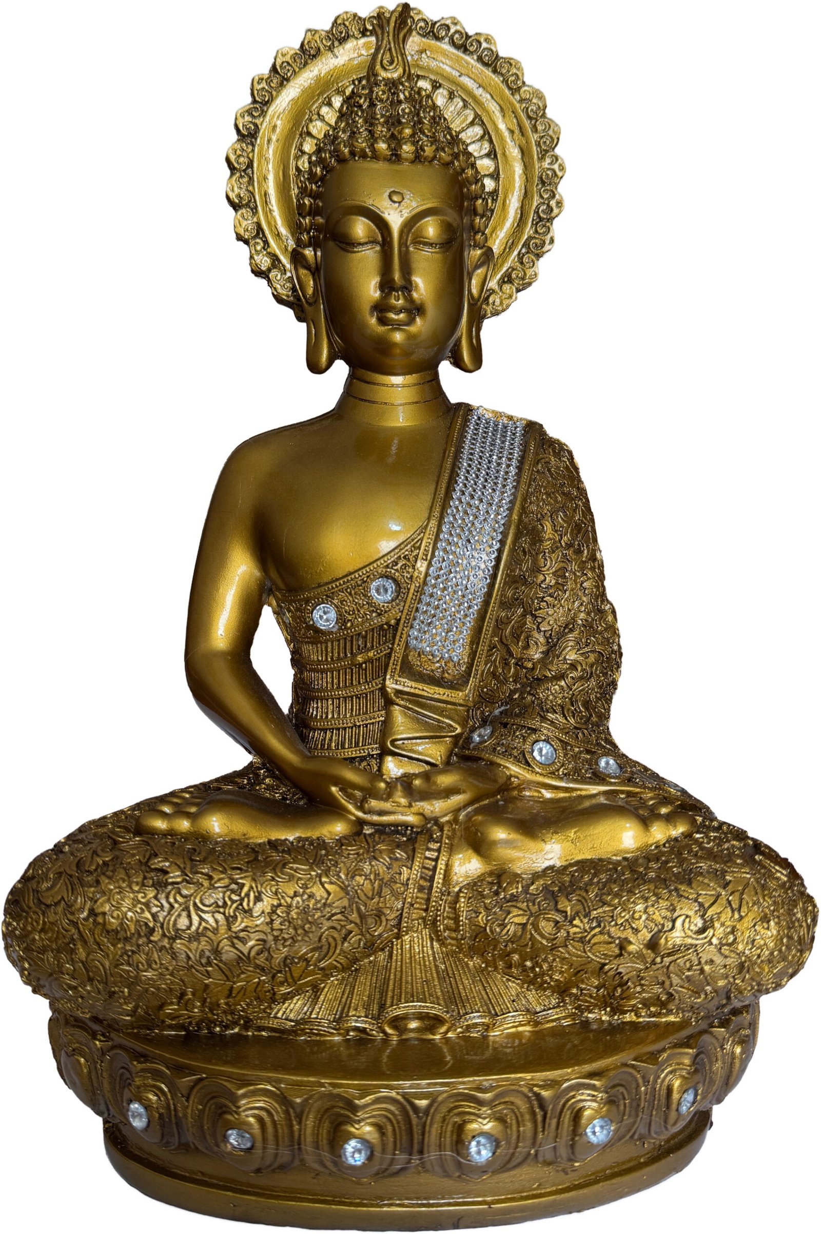 serene buddha figurine for spiritual decor, meditation & peaceful living spaces decorative showpiece 15 cm (ceramic, gold) serene buddha figurine for spiritual decor, meditation & peaceful living spaces decorative showpiece 15 cm (ceramic, gold)